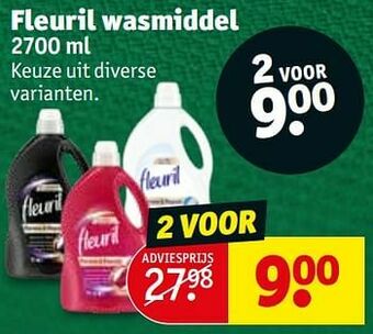 Kruidvat Fleuril wasmiddel aanbieding