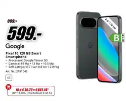 MediaMarkt Google Pixel 10 128 GB Zwart Smartphone aanbieding