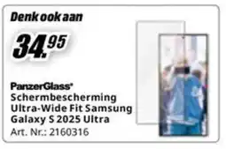 MediaMarkt PanzerGlass Schermbescherming Ultra-Wide Fit Samsung Galaxy S 2025 Ultra aanbieding