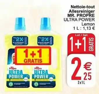 Cora Nettoie-tout allesreiniger mr. propre ultra power aanbieding