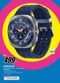 MediaMarkt Samsung Galaxy Ultra 47.4mm - Titanium Blauw Smartwatch aanbieding