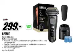 MediaMarkt Braun 9655CC Grijs Scheerapparaat aanbieding