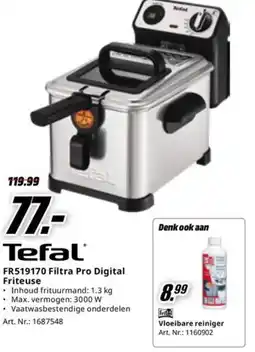 MediaMarkt Tefal FR519170 Filtra Pro Digital Friteuse aanbieding
