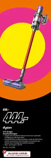 MediaMarkt dyson V15 Origin Steelstofzuiger aanbieding