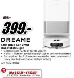 MediaMarkt Dreame L10s Ultra Gen 2 Wit Robotstofzuiger aanbieding