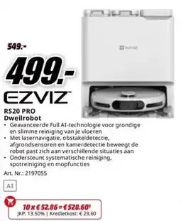 MediaMarkt Ezviz RS20 PRO Dweilrobot aanbieding