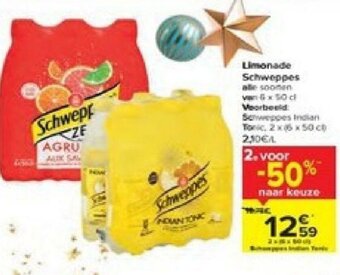 Carrefour Limonade schweppes aanbieding