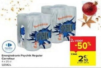 Carrefour Energiedrank psychik regular aanbieding