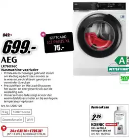 MediaMarkt AEG LR76U96C Wasmachine voorlader aanbieding