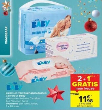 Carrefour Luiers en verzorgingsproducten carrefour baby aanbieding