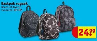 Kruidvat Eastpak rugzak aanbieding