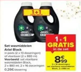 Carrefour Set wasmiddelen ariel black aanbieding