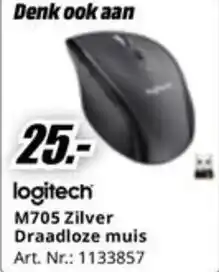 MediaMarkt logitech M705 Zilver Draadloze muis aanbieding