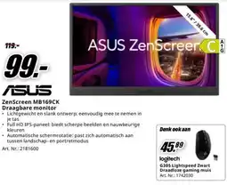 MediaMarkt Asus ZenScreen MB169CK Draagbare monitor aanbieding