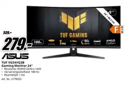 MediaMarkt Asus TUF VG34VQ3B Gaming Monitor 34" aanbieding