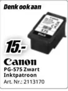 MediaMarkt Canon PG-575 Zwart Inktpatroon aanbieding