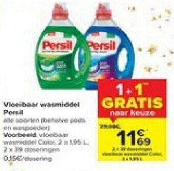 Carrefour Vloeibaar wasmiddel persil aanbieding