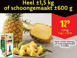 Cora Hele verse ananas, of schoongemaakt in bakje aanbieding