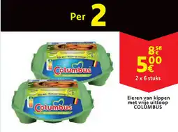 Cora Columbus Eieren van kippen met vrije uitloop aanbieding