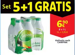 Cora Campina halfvolle melk aanbieding