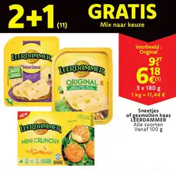 Cora Leerdammer sneetjes of gesmolten kaas aanbieding