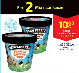 Cora Ben & jerry's pints roomijs aanbieding