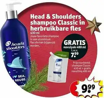 Kruidvat Shampoo classic + gratis navulling aanbieding