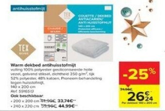 Warm dekbed antihuisstofmijt