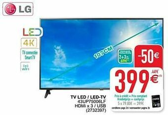 Cora Lg tv led - led-tv 43up75006lf aanbieding
