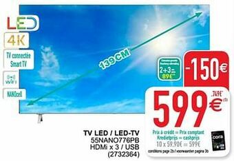 Cora Lg tv led - led-tv 55nano776pb aanbieding