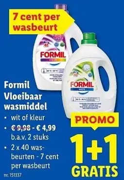 Lidl Formil Vloeibaar wasmiddel aanbieding