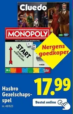 Lidl Hasbro Gezelschapsspel aanbieding