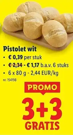 Lidl Pistolet wit aanbieding