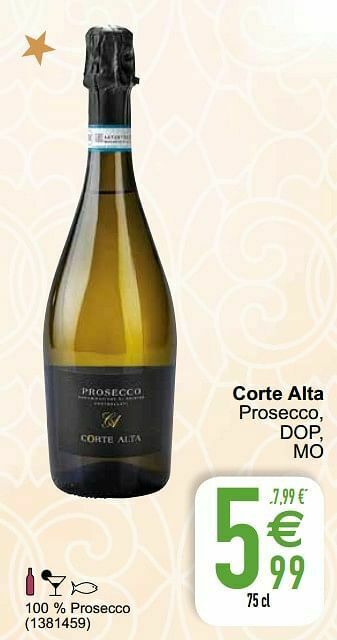 Cora Corte alta prosecco, dop, mo aanbieding