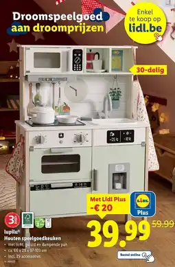Lidl lupilu Houten speelgoedkeuken aanbieding