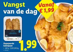 Lidl Gepaneerde kabeljauw aanbieding