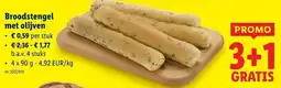 Lidl Broodstengel met olijven aanbieding