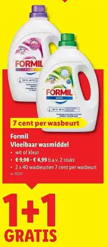 Lidl Formil Vloeibaar wasmiddel aanbieding