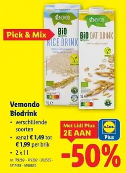 Lidl Vemondo Biodrink aanbieding