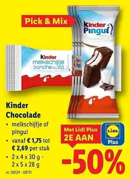 Lidl Kinder Chocolade aanbieding