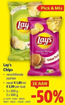 Lidl Lay's Chips aanbieding