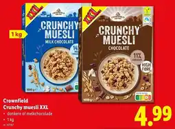 Lidl Crownfield Crunchy muesli XXL aanbieding