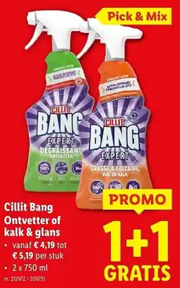 Lidl Cillit Bang Ontvetter of kalk & glans aanbieding
