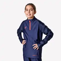 Decathlon Voetbalsweater met halve rits voor kinderen Viralto Roarr marineblauw en rood aanbieding