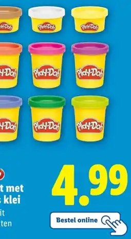 Lidl Speelset met 9 potjes klei aanbieding