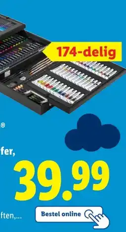 Lidl CRELANDO Teken- en schilderkoffer, 174-delig aanbieding