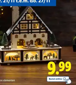Lidl LIVARNO HOME Houten kersthuis aanbieding