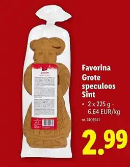 Lidl Favorina grote speculoos sint aanbieding