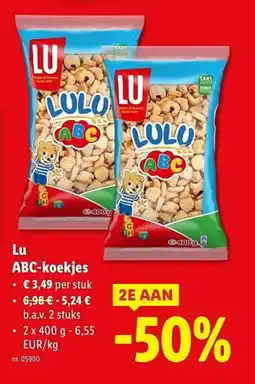 Lidl LU ABC koekjes aanbieding