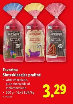 Lidl Favorina sinterklaasjes praliné aanbieding